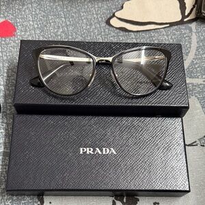 Prada Women's Black Cat-Eye Glasses